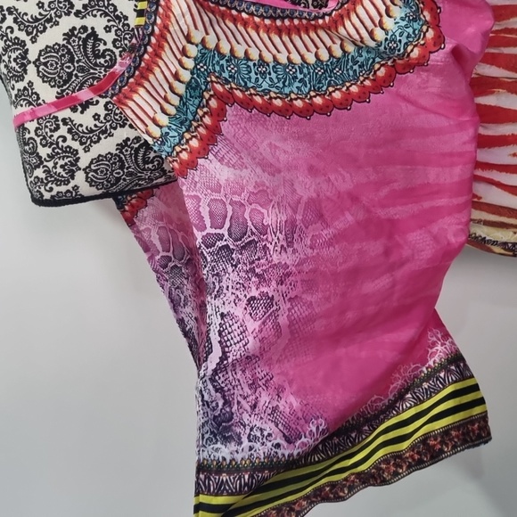 Embellished Kaftans, pink/yellow/green/animal print playsuit, boho size M/L - Picture 9 of 12